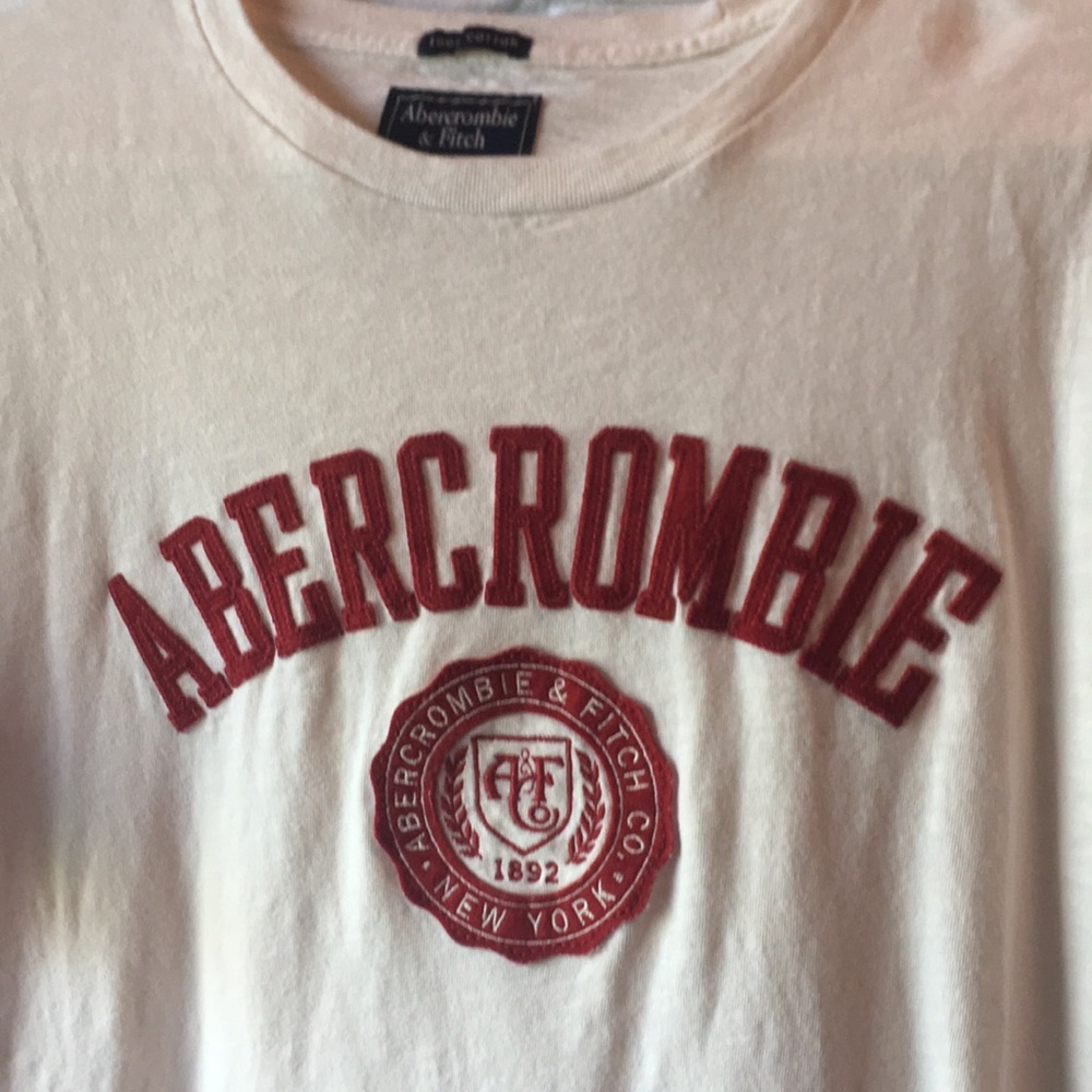Abercrombie & Fitch cream medium shirt